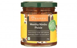 Aamra Meetha Nimbu Pickle   Glass Jar  210 grams